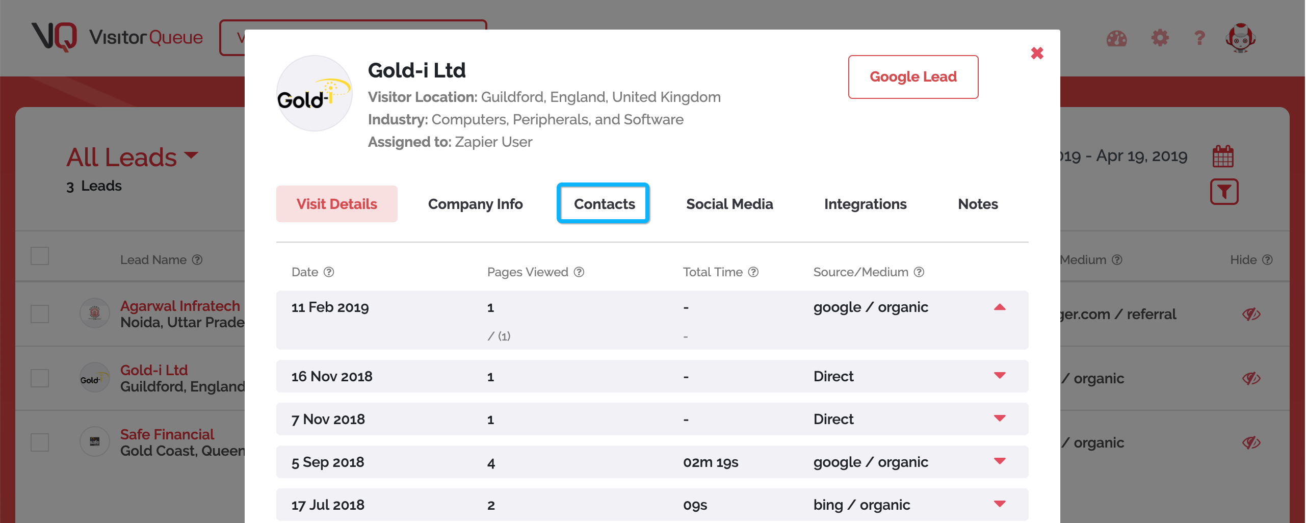 How to use the Contacts Search Bar Visitor Queue Resource Centre